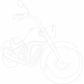 Samolepicí dekorace na vozidlo Motorka silueta 2 samolepka na auto - žlutá / 10x10 cm