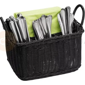Příbor Košík na příbory 26 x 18 cm, černý | APS, Economic