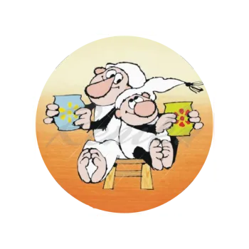 Jedlá dekorace na dort KŘEMÍLEK A VOCHOMŮRKA, VARIANTA Jedlý papír 118