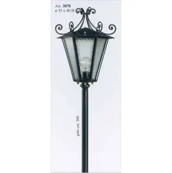 Stojací lampa Venkovní kovaná stojací lampa model 3078