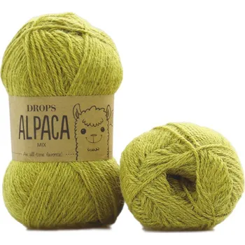 Příze Drops Alpaca MIX 7233 zlatá olivová