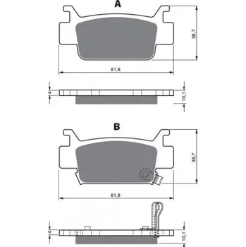 Brzda pro motocykl Zadní brzdové destičky Goldfren Honda TRX 700 XX 2008-2011 směs S3