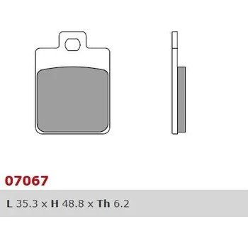 Motodíl Zadní brzdové destičky Brembo Peugeot 50 TWEET RS 2010 - 2012 směs XS