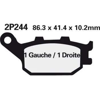 Brzda pro motocykl Zadní brzdové destičky Nissin Yamaha YZF 1000 R1 (Rad.cal)(4-pad) 2009 - 2014 směs NS