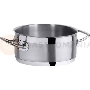 Servírovací stolek Hrnec na dušení saténový s leštěným prstencem z nerezové oceli 38 l | CONTACTO, Seria 2200