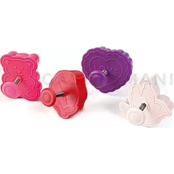 Výroba svíčky Sada 4 vykrajovátek - CUTTER LOVE, 50x43x18 mm | SILIKOMART, Baby Cutter