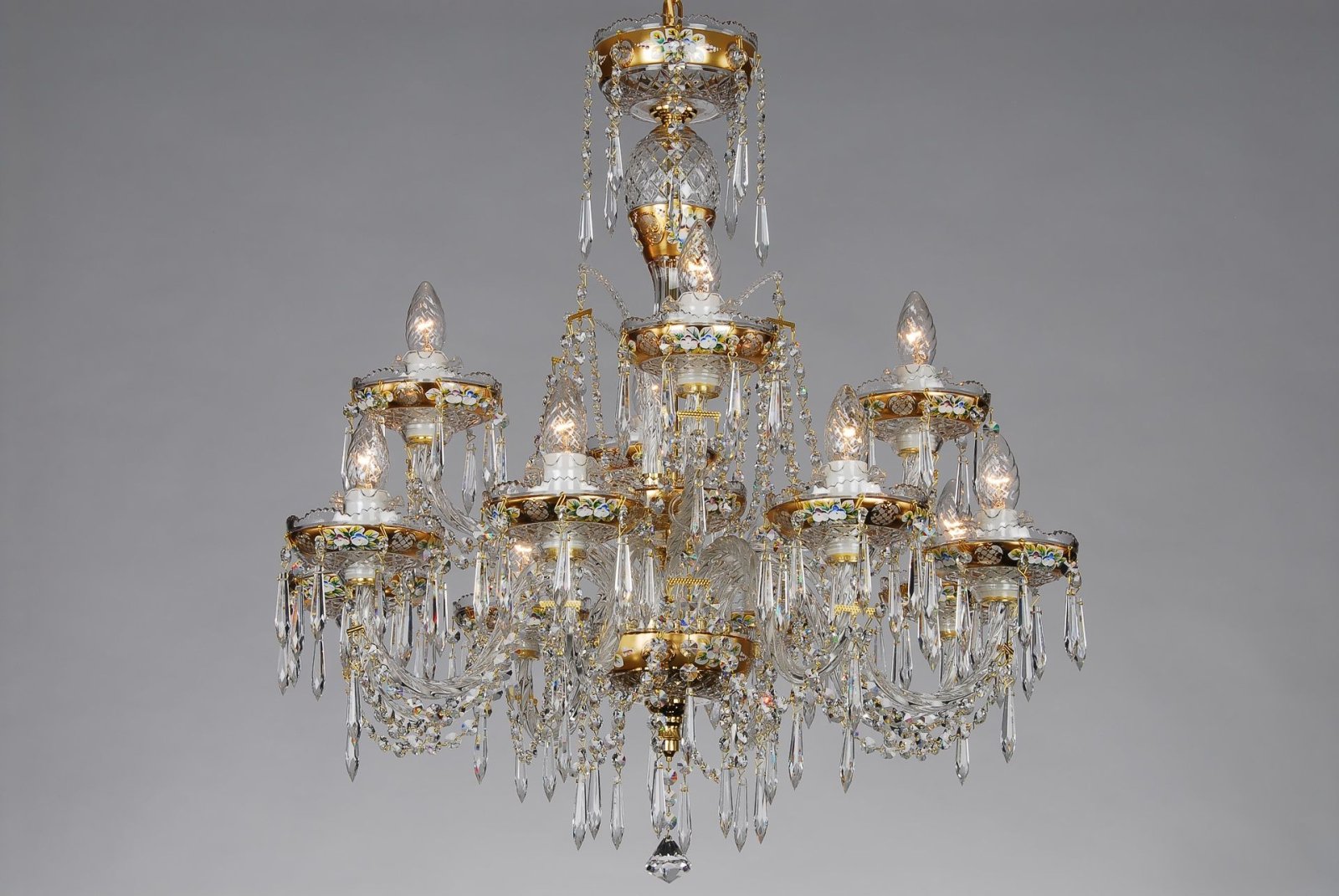 LUCKY GLASS Lustr CH-12 Crystal-gilded