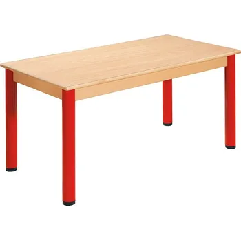 Stolová podnož Stůl 120 x 80 cm HPL, Barva nohou modrá, Výška 52 cm 1