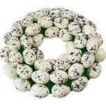 Dekorace - Věnec 25cm z pěn.křepelčích vajec