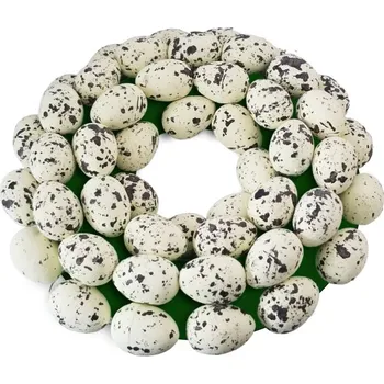 Velikonoční dekorace Dekorace - Věnec 25cm z pěn.křepelčích vajec