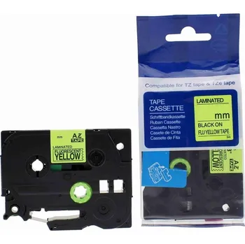 Pásek do tiskárny Kompatibilní páska s Brother HGe-C11, signální 6mm x 8m, černý tisk/žlutý podklad, vysokorychlostní