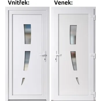 Vchodové dveře Soft Vchodové plastové dveře 123 Bílé 88x198 cm, pravé, otevírání VEN