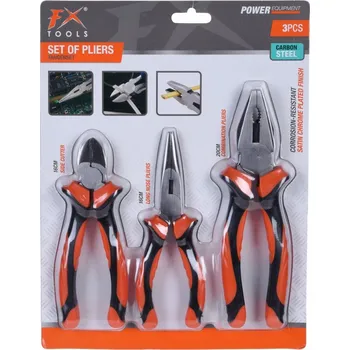 Kleště IGOTREND Igotrend, FX TOOLS 3 dílná sada kleští, karbonová ocel