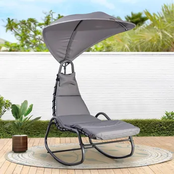 Zahradní lehátko Zahradní relaxační lehátko/houpačka Avenberg SIENA - šedá