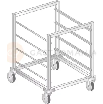 Kancelářský vozík Vozík na přepravu nádob GN z nerezové oceli 603x700x850 mm | DORA METAL, DM-3420