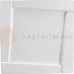 Porcelánový hranatý mělký talíř 25 x 25 cm | AMBITION, Kubiko