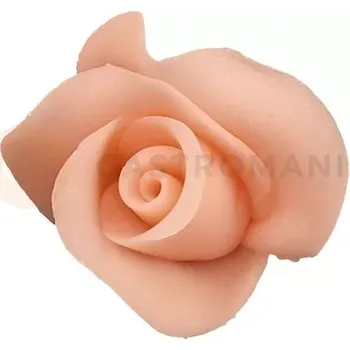 umělá květina Květ růže střední z cukru 3 cm, lososová | MAGMART, RS 02