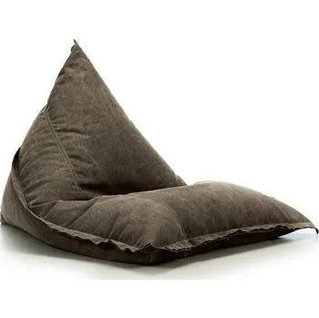 Sedací pytel Sedací vak LOFTY - WashedOut tmavě hnědý P7