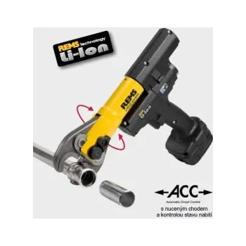dílenský stroj REMS Mini-Press ACC Li-Ion Basic-Pack, Akumulátorový radiální lis s nuceným chodem, 14,4 V, 420 W 578012