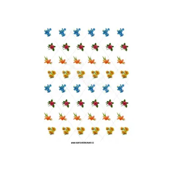 Jedlá dekorace na dort KYTICE 3 s144