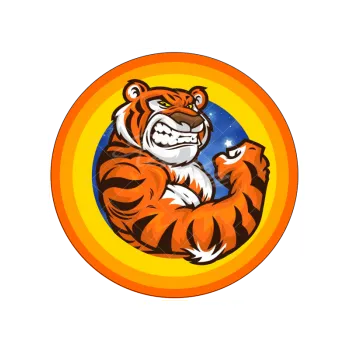 Jedlá dekorace na dort TYGR svalovec, VARIANTA Jedlý papír 1035