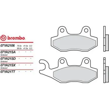 Motodíl Zadní brzdové destičky Brembo Triumph 1050 SPRINT GT ABS 2010 - 2015 směs 06