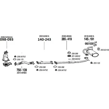Filtr pevných částic filtr pevných částic Bosal 098-093