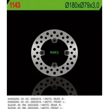 Brzda pro motocykl Přední brzdový kotouč NG Kawasaki 65 KX 14" / 12" wheels 2000 - 2019