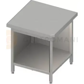 Výdejník vody Rohový stůl 90°, vrchni deska z nerezové oceli, 785x785x850 mm | STALGAST, ST 266