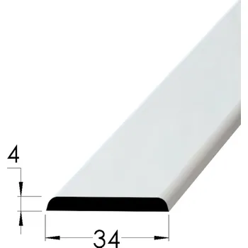 Podlahová lišta Spalensky 4 x 34 x 2400 mm šedá