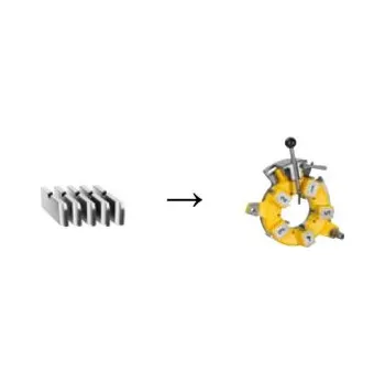 Závitořezný nástroj REMS Závitořezné čelisti, NPSM 2 1/2-3 palce HSS, pro univerzální automatickou řeznou hlavu 2 1/2 - 3 palce, do závitořezných strojů REMS Tornado, REMS Magnum 381433