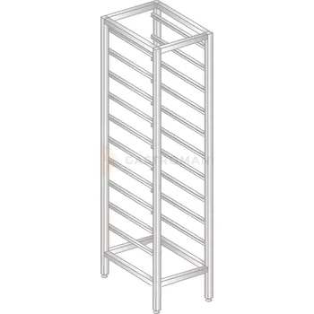 Servírovací stolek Regál z nerezové oceli na nádoby, tácy a plechy 400x550x1800 mm | DORA METAL, DM-3322 S