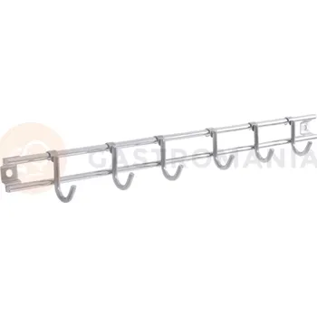 Nerezový dřez Věšák z nerezové oceli, 10 háků, 23x700 mm | CONTACTO, Polaris