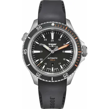 Hodinky Traser P67 Diver Automatic Black na černém pryžovém řemenu