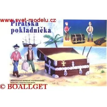 omalovánky Vystřihovánka Pirátská pokladnička 33478