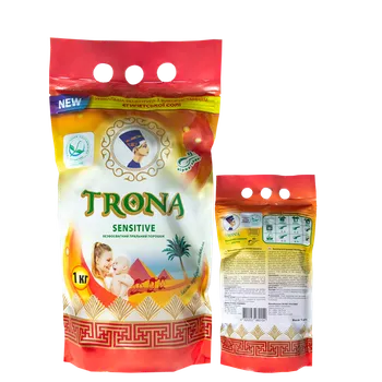 Univerzální čisticí prostředek Trona prací prášek Sensitive 1,0 kg universální bezfosfátový prací prášek na dětské a jemné prádlo.