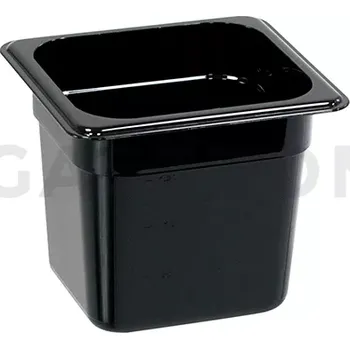 Gastro oděv Nádoba z černého polykarbonátu GN 1/6, 150 mm | STALGAST, Standard