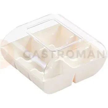 Výroba svíčky Designový obal na 6 ks makronek, bílá barva, 90 ks | SILIKOMART, Macado 6