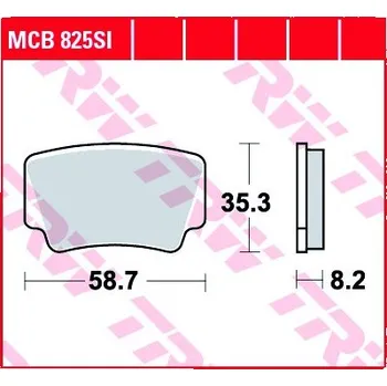 Motodíl Zadní brzdové destičky TRW / Lucas KTM SX-F 450 ATV 2008 - 2009 směs SI