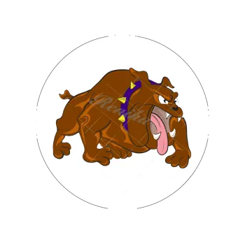 Jedlá dekorace na dort BULDOK hnědý, VARIANTA Jedlý papír 849