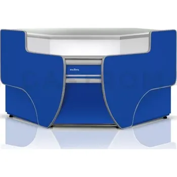 Výdejník vody Pokladní pult nechlazený, rohový, vnitřní s deskou z nerezové oceli a osvětlením podhledů 1180x900x910 mm | RAPA, LK-D/NW