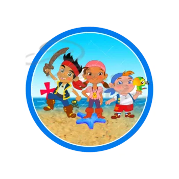 Jedlá dekorace na dort PIRÁTI, VARIANTA Jedlý papír 458