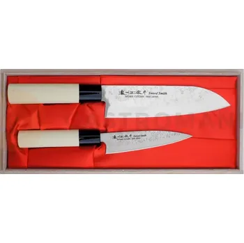 Kuchyňský nůž Sada Santoku+ univerzální | SATAKE, Nashiji Natural