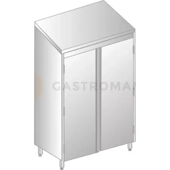 Dětská skříň Dvojitá skladovací skříň z nerezové oceli s nastavitelnými policemi 1200x600x2000 mm | DORA METAL, DM-3304.05