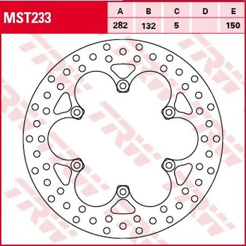 Brzda pro motocykl Zadní brzdový kotouč TRW / Lucas Yamaha FJ 1200 1991 - 1996