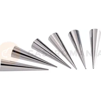 Kuchyňská sůl Formičky na cannoli, kužel - 12 ks 35x140 mm - 50CO35X14 | MARTELLATO, Cannoli Moulds