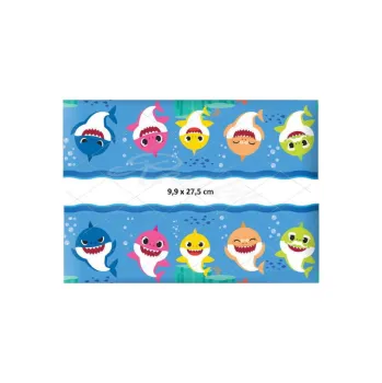 Jedlá dekorace na dort BABY SHARK pásek modrý, VARIANTA Jedlý papír 1037
