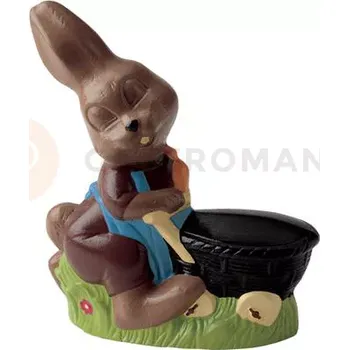 Čokoládová tyčinka Forma na 3D figurky - Zajíček s vozíkem, 1 ks, 140mm - MAC661S | MARTELLATO, 3D Easter
