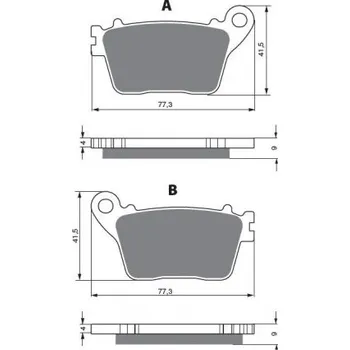 Auto-moto Zadní brzdové destičky Goldfren Honda CBR 600 F (ABS) 11- 2011-2013 směs S33