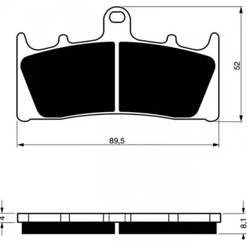 Brzda pro motocykl Přední brzdové destičky Goldfren Suzuki GSF 1200 Bandit (S) 2001-2005 směs AD